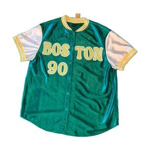 Ladies Retro Celtics Logo by Shein Button up Baseball Jersey Small - Lite Use